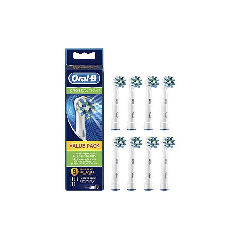ORAL-B Pack de 8 brossettes CrossAction EB50-8
