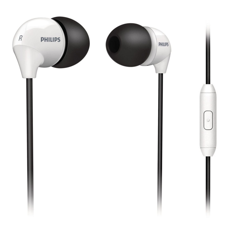Philips Ecouteurs intra auriculaires filaires blanc et noir SHE3575BW/10 Philips Ecouteurs intra auriculaires filaires blanc et noir SHE3575BW/10