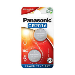 Panasonic Lithium CR2016 3V Blister - Pack de 2 piles- CR-2016EL/2B