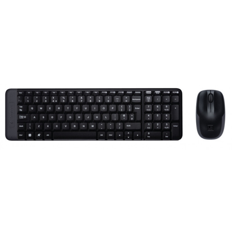 Logitech Clavier et souris sans fil MK220 QWERTY US-INT\'L 920-003168