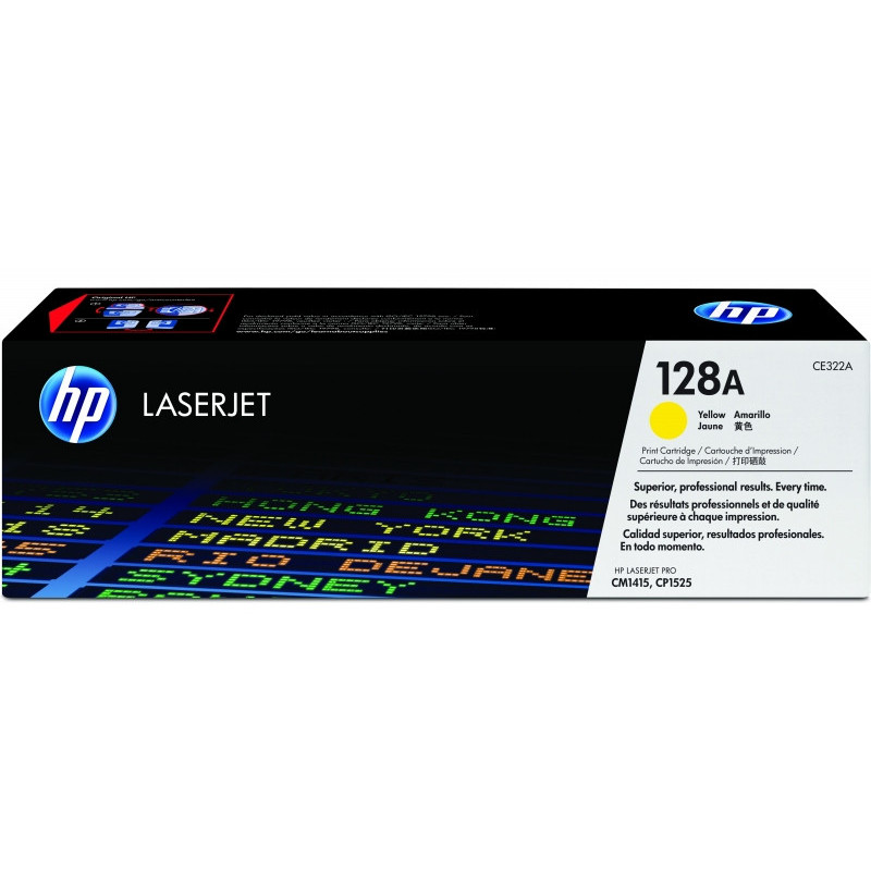HP 128A - 1300 pages - Jaune - 1 pièce(s) CE322A HP 128A - 1300 pages - Jaune - 1 pièce(s) CE322A