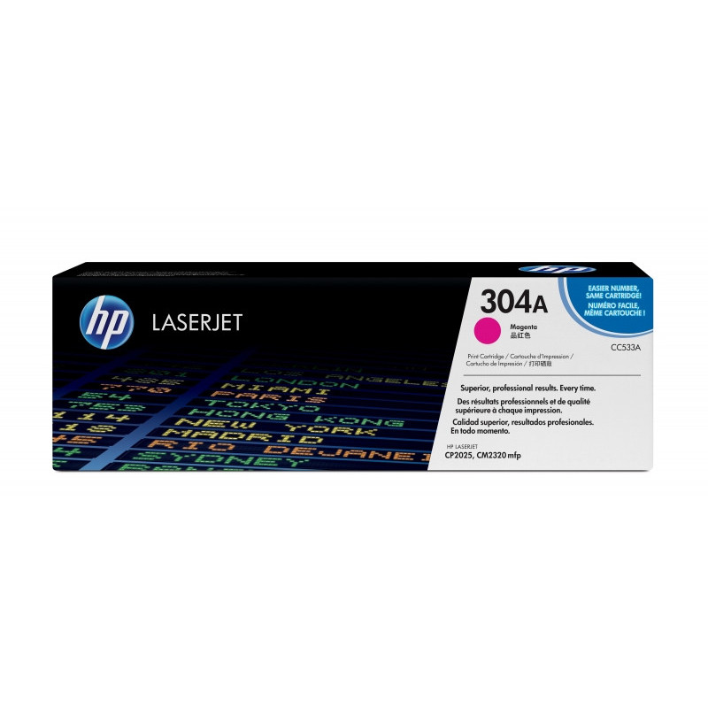 HP 304A 2800 pages Magenta 1 pièce(s) CC533A HP 304A 2800 pages Magenta 1 pièce(s) CC533A