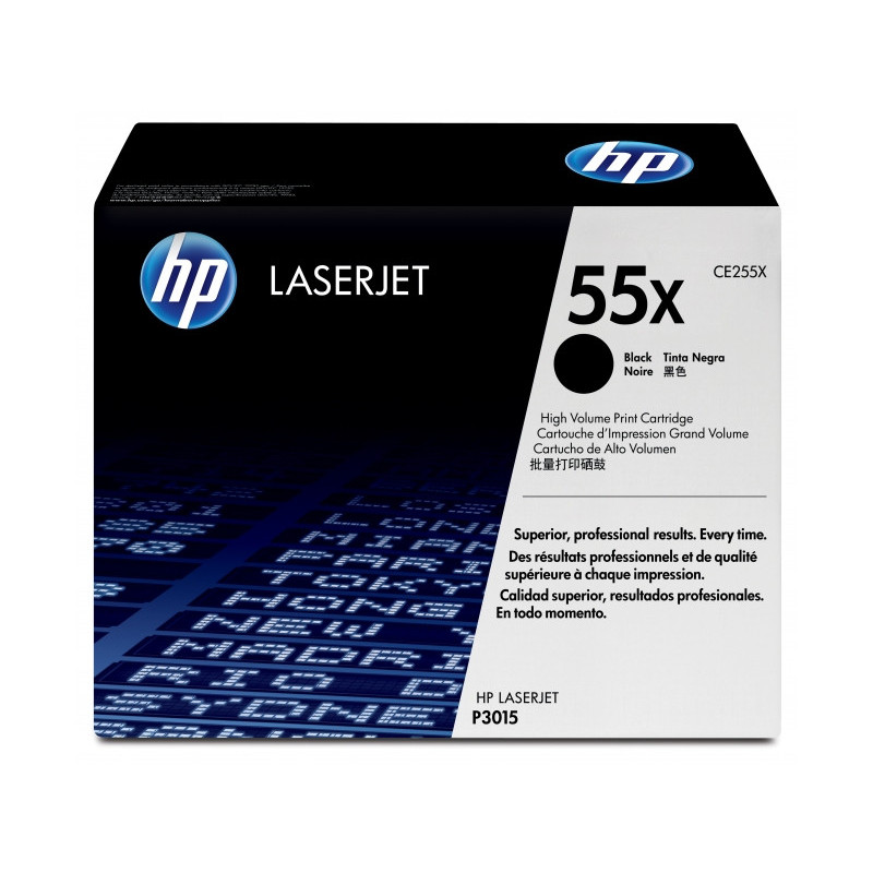 HP 55X 12500 pages Noir 1 pièce(s) CE255X