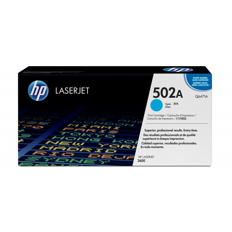 HP Color LaserJet 502A Toner Cartridge Original cyan 4.000 pagina Q6471A HP Color LaserJet 502A Toner Cartridge Original cyan 4.000 pagina Q6471A