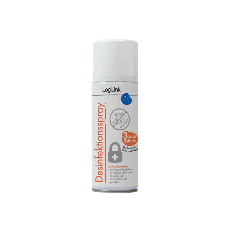 Spray de désinfection des surfaces LogiLink 200ml (RP0018)