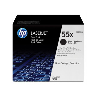 HP 55X - 25000 pages - Noir - 2 pièce(s) CE255XD