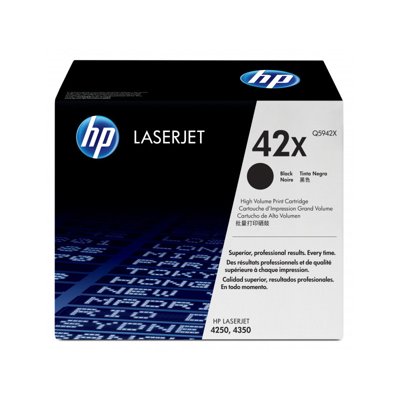 HP 42X - 20000 pages - Noir - 1 pièce(s) Q5942X HP 42X - 20000 pages - Noir - 1 pièce(s) Q5942X