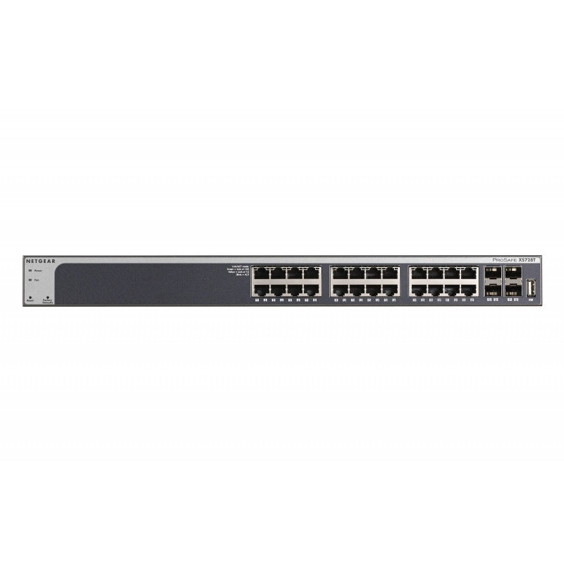 Netgear Smart Switch Web manageable 24 ports 10 Gigabit Ethernet avec 4 ports SFP+ dédiés Netgear Smart Switch Web manageable 24 ports 10 Gigabit Ethernet avec 4 ports SFP+ dédiés