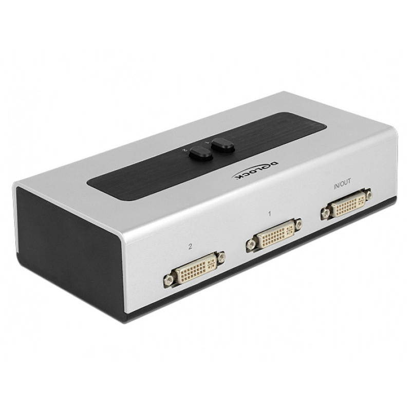 Delock Switch 2-port DVI manuell bidirektiona - 87664