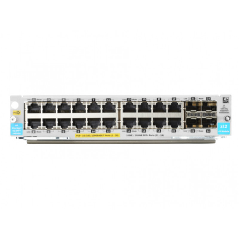 HP Switch Modul 20p PoE+ / 4p SFP+ v3 zl2 Mod - J9990A HP Switch Modul 20p PoE+ / 4p SFP+ v3 zl2 Mod - J9990A