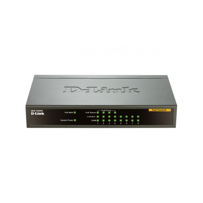 DLINK Switch 8x10/100 4xPoE - DES-1008PA