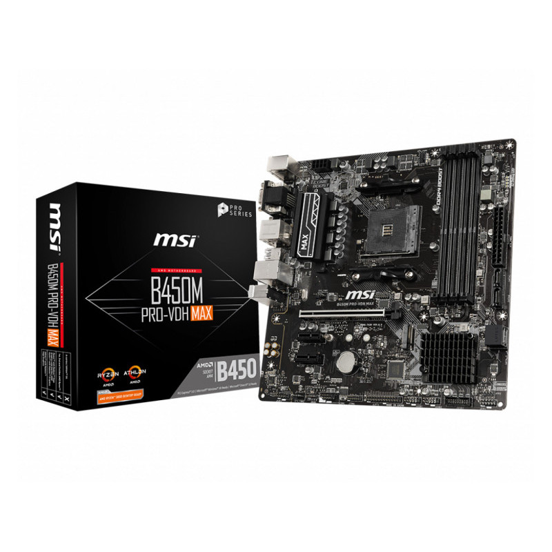 MSI MB B450M Pro-VDH MAX (B450.AM4.mATX.DDR4.VGA.AMD) 7A38-043R MSI MB B450M Pro-VDH MAX (B450.AM4.mATX.DDR4.VGA.AMD) 7A38-043R