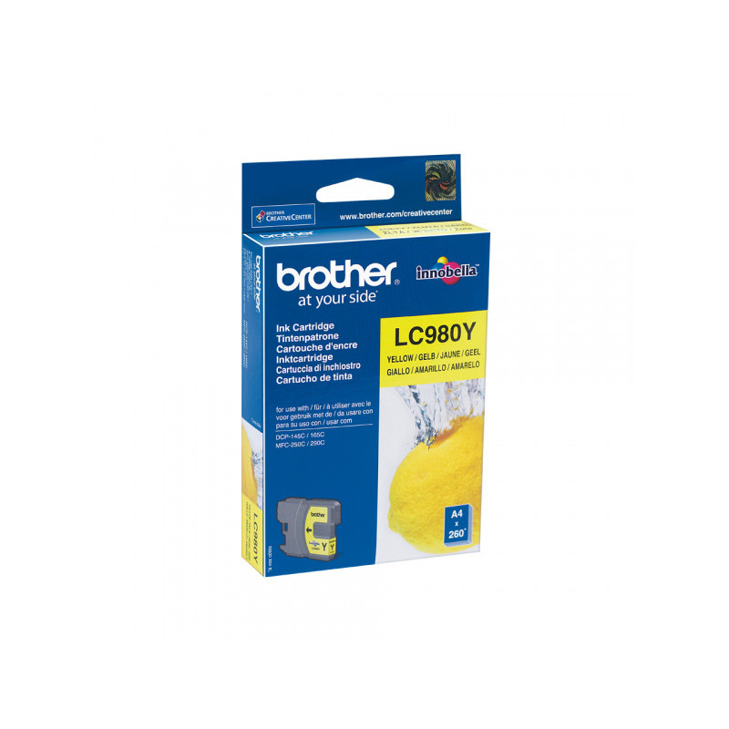 Brother Ink Cartridge Original - Yellow - 5.5 ml LC980Y Brother Ink Cartridge Original - Yellow - 5.5 ml LC980Y