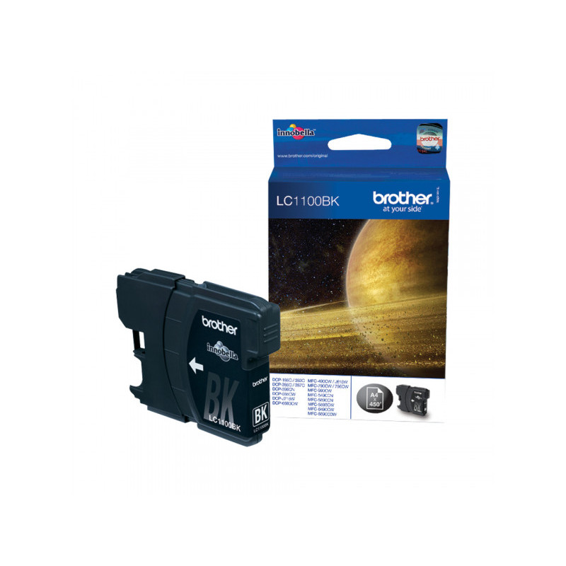 Brother Ink Cartridge Original - Black - 9.5 ml LC1100BK Brother Ink Cartridge Original - Black - 9.5 ml LC1100BK