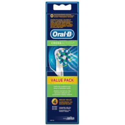 Oral-B Pack de 4 Têtes de brosse à dents de rechange CrossAction EB50-4