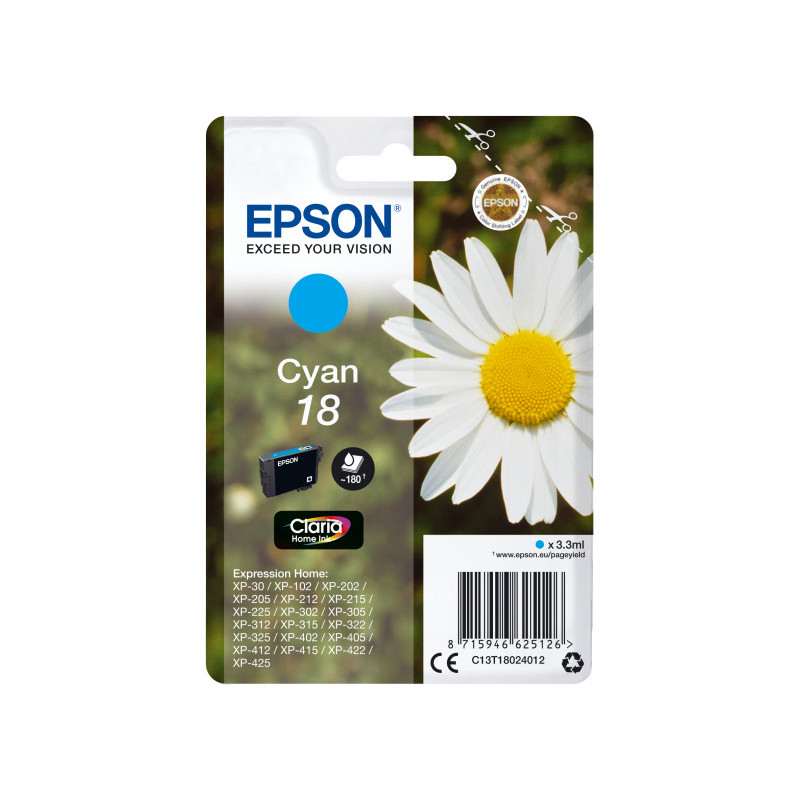 Epson TIN T18024012 Cyan C13T18024012 Epson TIN T18024012 Cyan C13T18024012