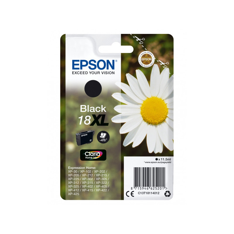 Epson TIN 18XL black T1811 C13T18114012 Epson TIN 18XL black T1811 C13T18114012