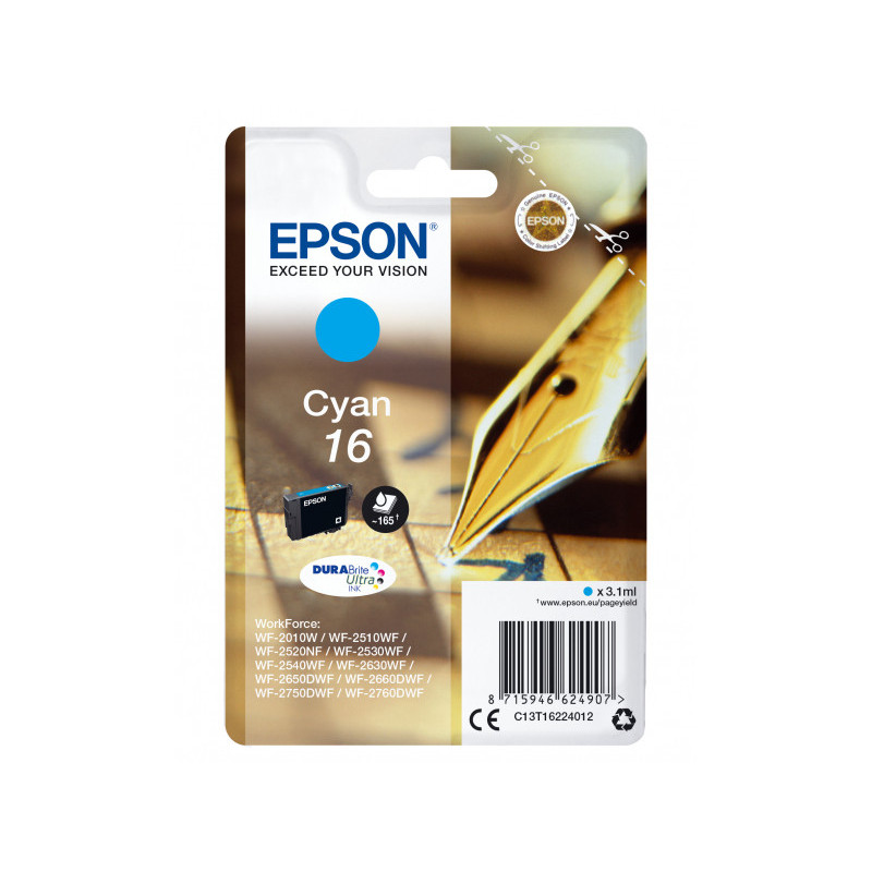 TIN Epson 16 Cyan blue C13T16224012 TIN Epson 16 Cyan blue C13T16224012