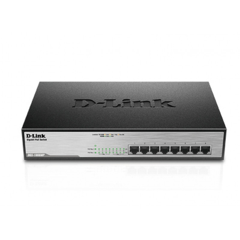 D-Link Switch Gigabit 8-port 10/100/1000 DGS-1008MP D-Link Switch Gigabit 8-port 10/100/1000 DGS-1008MP