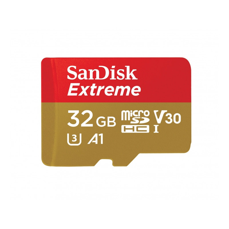 SANDISK Carte MicroSDHC Extreme 32Go incl. Adaptateur SD SDSQXAF-032G-GN6MA