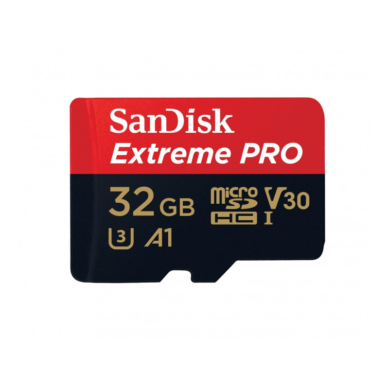 32 GB MicroSDHC SANDISK Extreme PRO R100/W90 C10 U3 V30 A1 - SDSQXCG-032G-GN6MA 32 GB MicroSDHC SANDISK Extreme PRO R100/W90 C10 U3 V30 A1 - SDSQXCG-032G-GN6MA