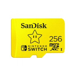 256 GB MicroSDXC SANDISK for Nintendo Switch R100/W90 - SDSQXAO-256G-GNCZN