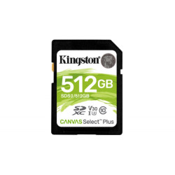 Kingston Canvas Select Plus SDXC 512GB  Class10 UHS-I SDS2/512GB