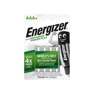 Energizer Akku Recharge AAA HR03 Micro 700mAh Pack de 4 . E300626600