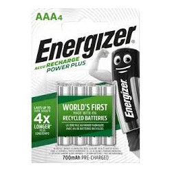 Energizer Akku Recharge AAA HR03 Micro 700mAh Pack de 4 . E300626600