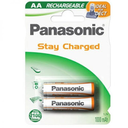 Panasonic Pack de 2 piles DECT AA Mignon 1.20V 1000mAh P-6P/2BC1000 DECT