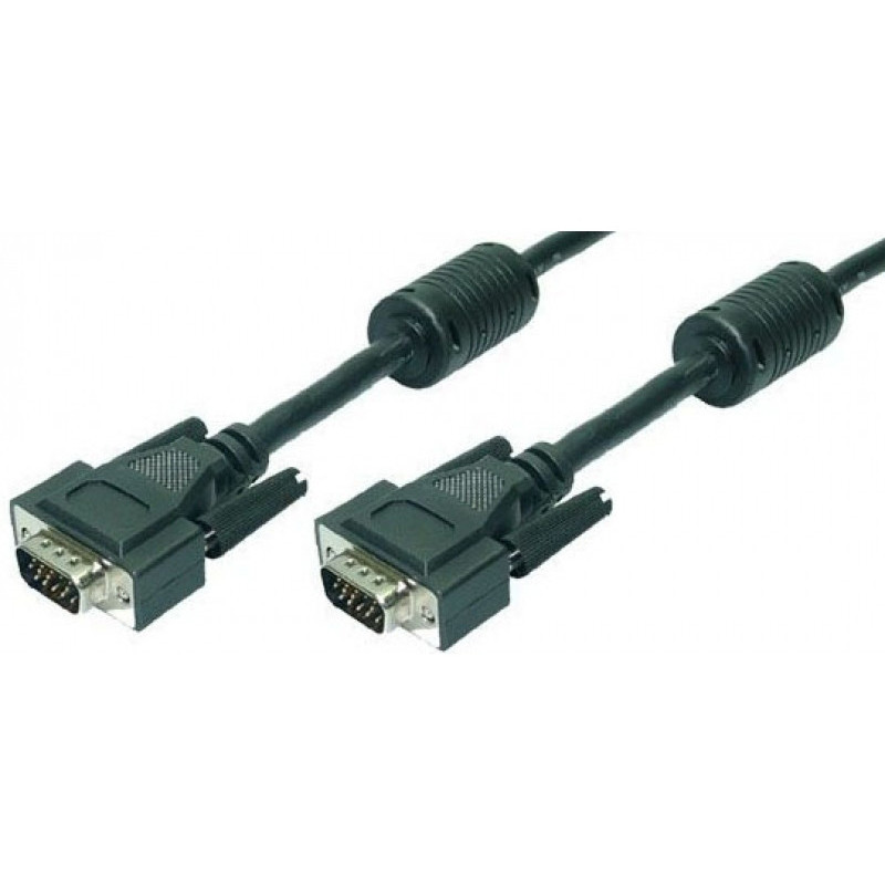 Câble LogiLink VGA 2x prise avec noyau en ferrite noir 5.00 Mètres CV0003 Câble LogiLink VGA 2x prise avec noyau en ferrite noir 5.00 Mètres CV0003