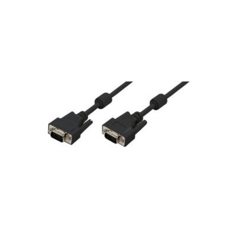 Câble LogiLink VGA 2x prise avec noyau en ferrite noir 1.80 Mètre CV0001 Câble LogiLink VGA 2x prise avec noyau en ferrite noir 1.80 Mètre CV0001