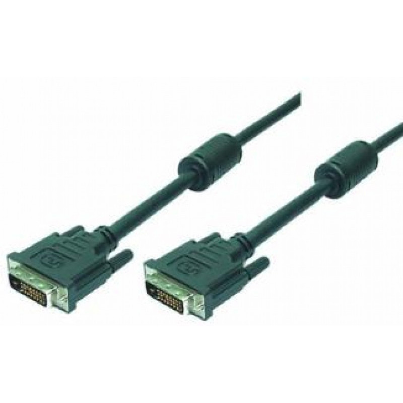 Câble LogiLink DVI 2x prise avec noyau en ferrite noir 2 mètres CD0001 Câble LogiLink DVI 2x prise avec noyau en ferrite noir 2 mètres CD0001