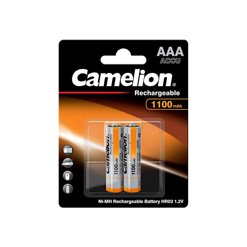 Pack de 2 piles Camelion AAA Micro 1100mAH Pack de 2 piles Camelion AAA Micro 1100mAH
