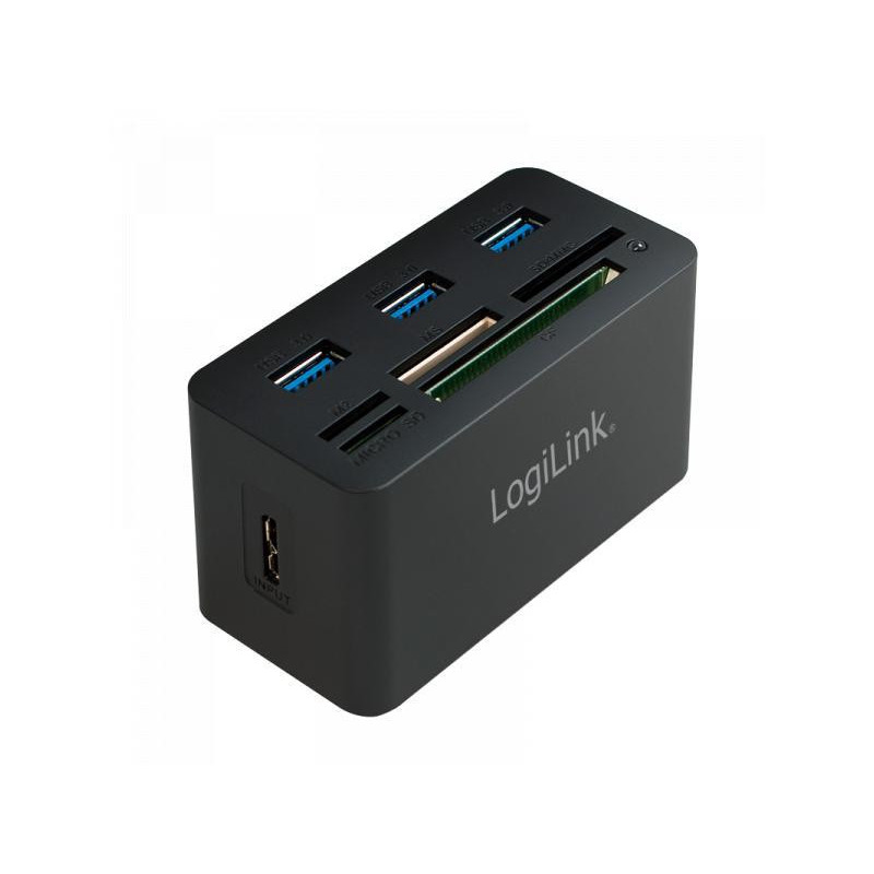 HUB USB 3.0 avec lecteur de carte mémoire tout-en-un Logilink (CR0042)