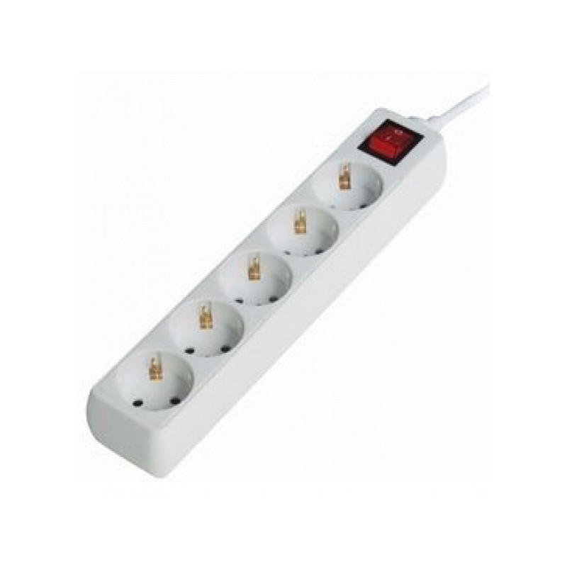 Gembird Surge Protector 5x - 5 sortie(s) CA - Blanc - CE - GS - 4500 V - 13500 A SPG4-C-6