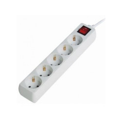 Gembird Surge Protector 5x - 5 sortie(s) CA - Blanc - CE - GS - 4500 V - 13500 A SPG4-C-6