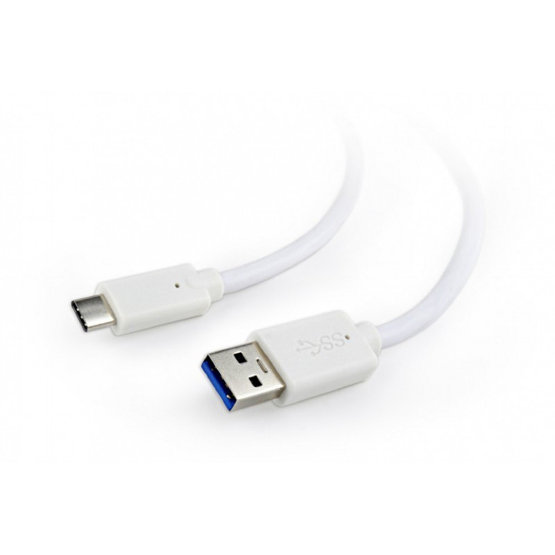 Cablexpert USB A - USB C - USB 3.2 Gen 1-600 Mbit/s - Blanc CCP-USB3-AMC Cablexpert USB A - USB C - USB 3.2 Gen 1-600 Mbit/s - Blanc CCP-USB3-AMC