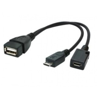 CableXpert A-OTG-AFBM-04 - 0.15 m - Micro USB-B - USB-A - Noir A-OTG-AFBM-04