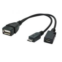CableXpert A-OTG-AFBM-04 - 0.15 m - Micro USB-B - USB-A - Noir A-OTG-AFBM-04