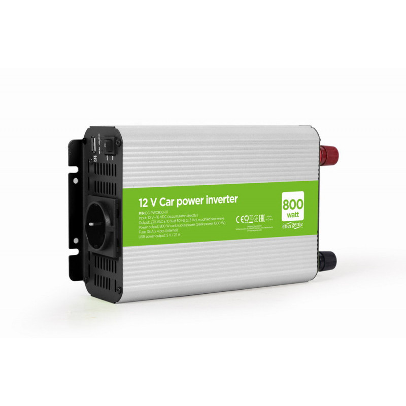 EnerGenie adaptateur/convertisseur de courant Auto 800W Aluminium Noir EG-PWC800-01 EnerGenie adaptateur/convertisseur de courant Auto 800W Aluminium Noir EG-PWC800-01