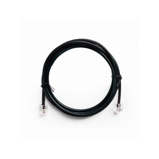 CableXpert Telephone cord. round. 6P4C. 2 m. black - TC6P4CR-2M