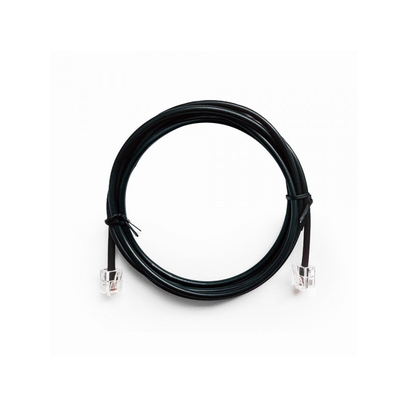 CableXpert Telephone cord. round. 6P4C. 2 m. black - TC6P4CR-2M
