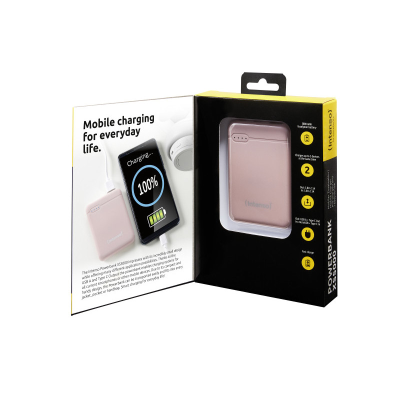 Intenso Powerbank XS5000 5000mAh Rose  (7313523) - 10W