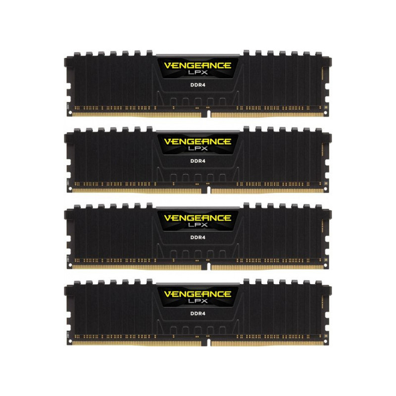 DDR4 64GB PC 2666 CL16 CORSAIR (4x16GB) Vengeance LPX CMK64GX4M4A2666C16