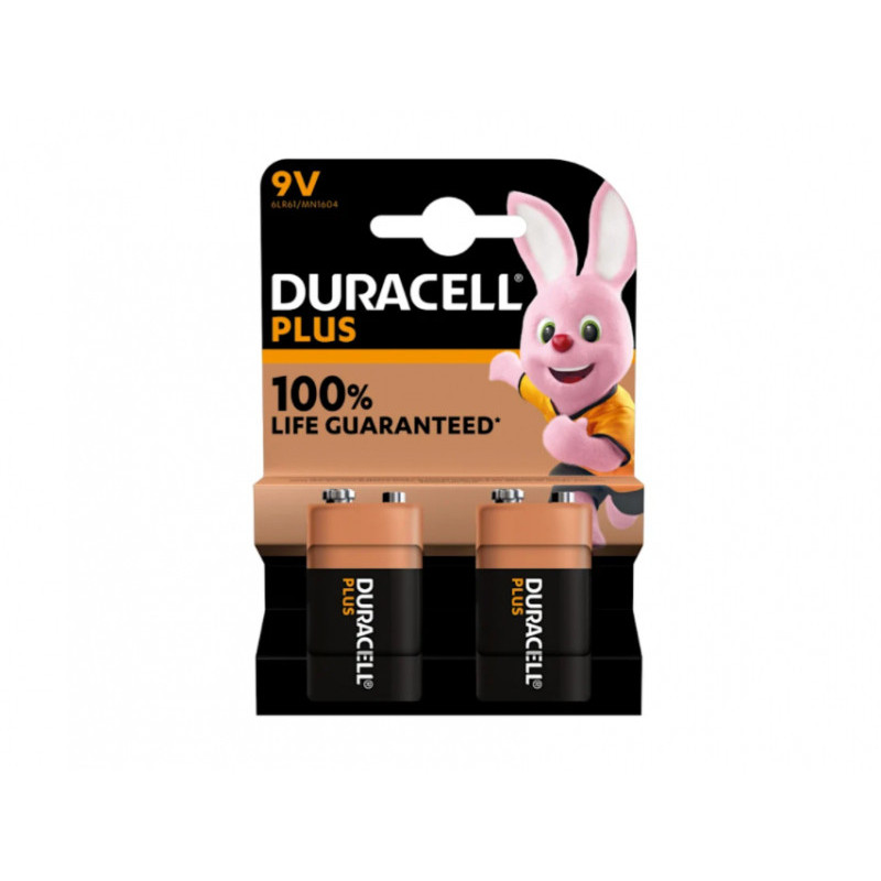 Battery Duracell Alkaline Plus Extra Life MN1604/6LR61 E-Block 9V (2-Pack) Battery Duracell Alkaline Plus Extra Life MN1604/6LR61 E-Block 9V (2-Pack)