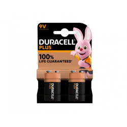Battery Duracell Alkaline Plus Extra Life MN1604/6LR61 E-Block 9V (2-Pack)