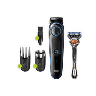 BRAUN Tondeuse à barbe BT5340 avec 2 accessoires et rasoir ProGlide de Gillette (Noir)