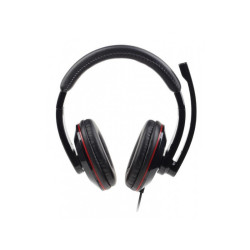 Gembird Casque - Arceau - Appels et musique - Noir - Binaural - 2m