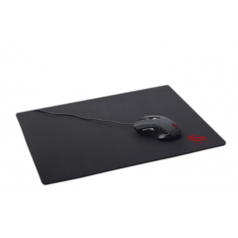 Gembird Noir - Uniforme - Tissu - Caoutchouc - Base antidérapante - Tapis de souris de jeu MP-GAME-X